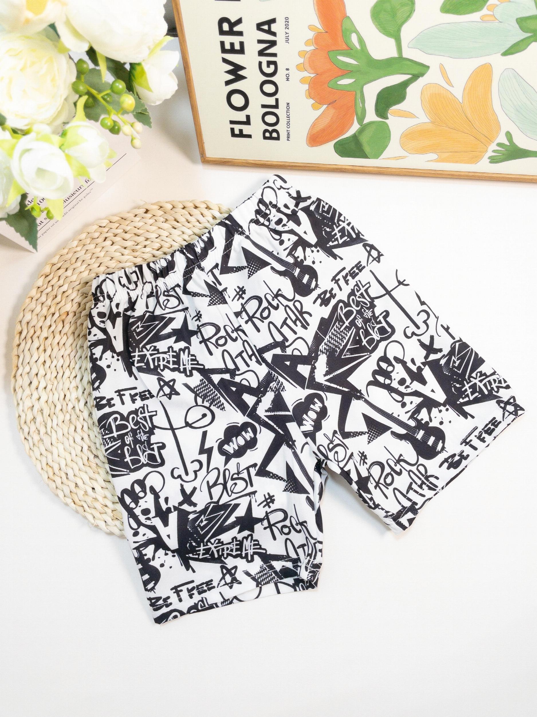 Boys Tie Dye Doodle Shorts Swim Trunks for Summer Fun