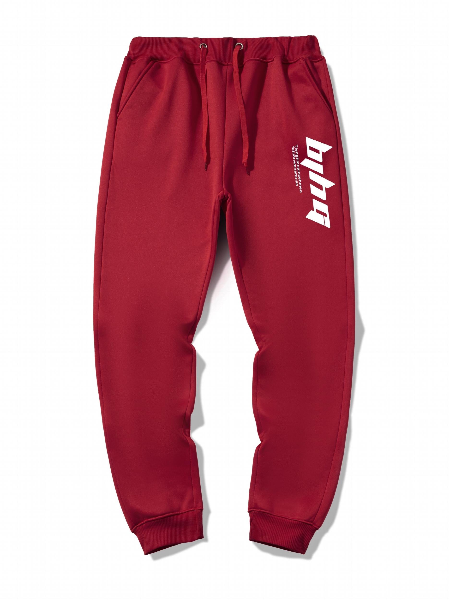 Men's American Sports Casual Trousers with Fashionable Printing