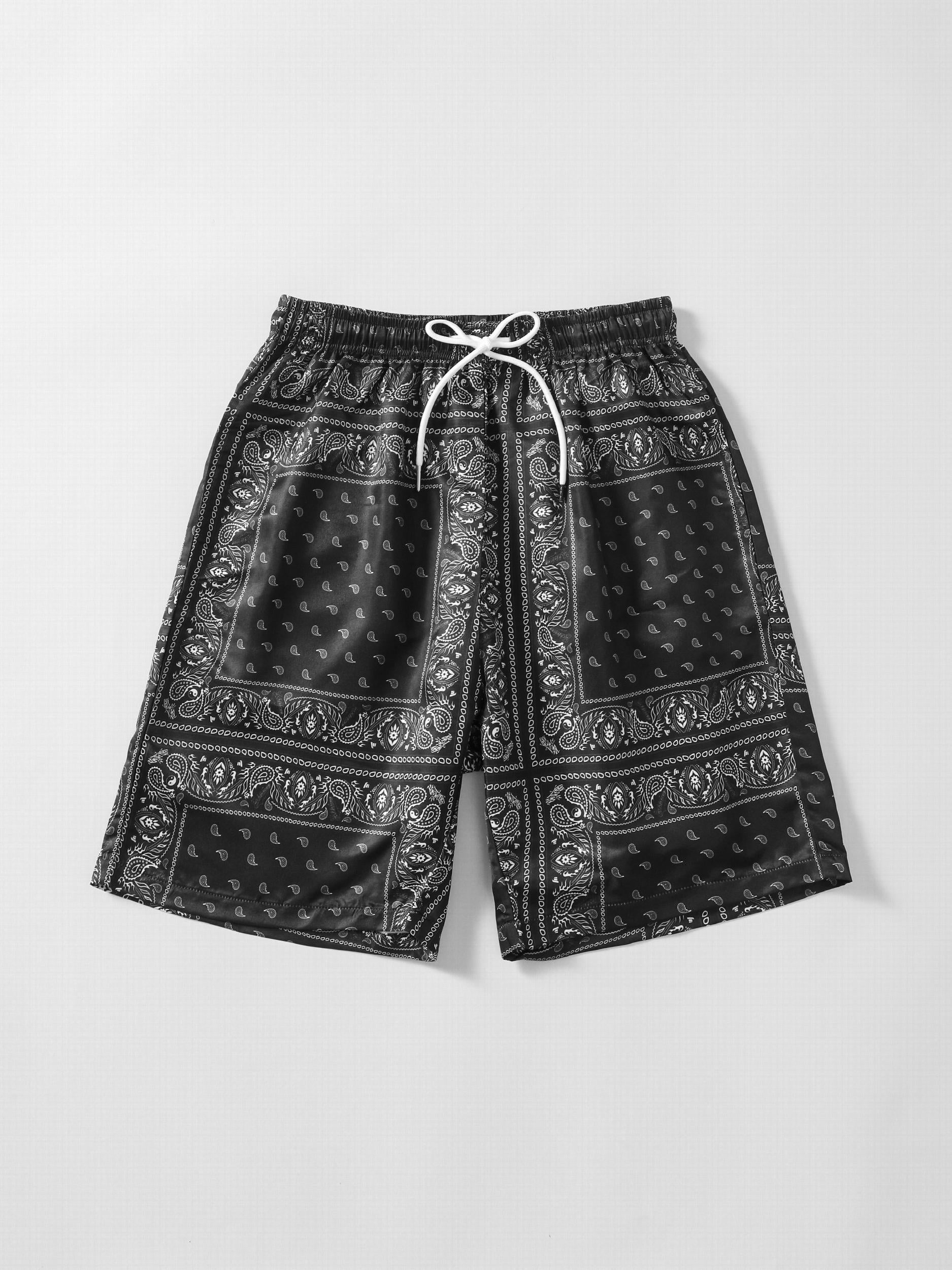 Men's Paisley Swim Trunks Beach Shorts