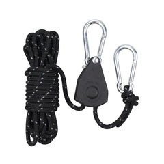 Outdoor Camping Canopy Wind Rope With Pulley Reflective Tent Rope