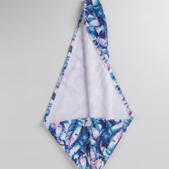 Tropical Patterned Microfiber Hair Towel & Shower Cap Set