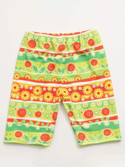 Toddler Girls Geometric Flowers Pattern Shorts