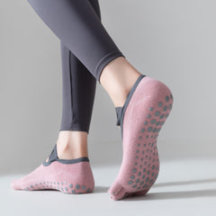 5 Pairs Mix Yoga Socks Anti-Skid Grips Five Toe Split Socks