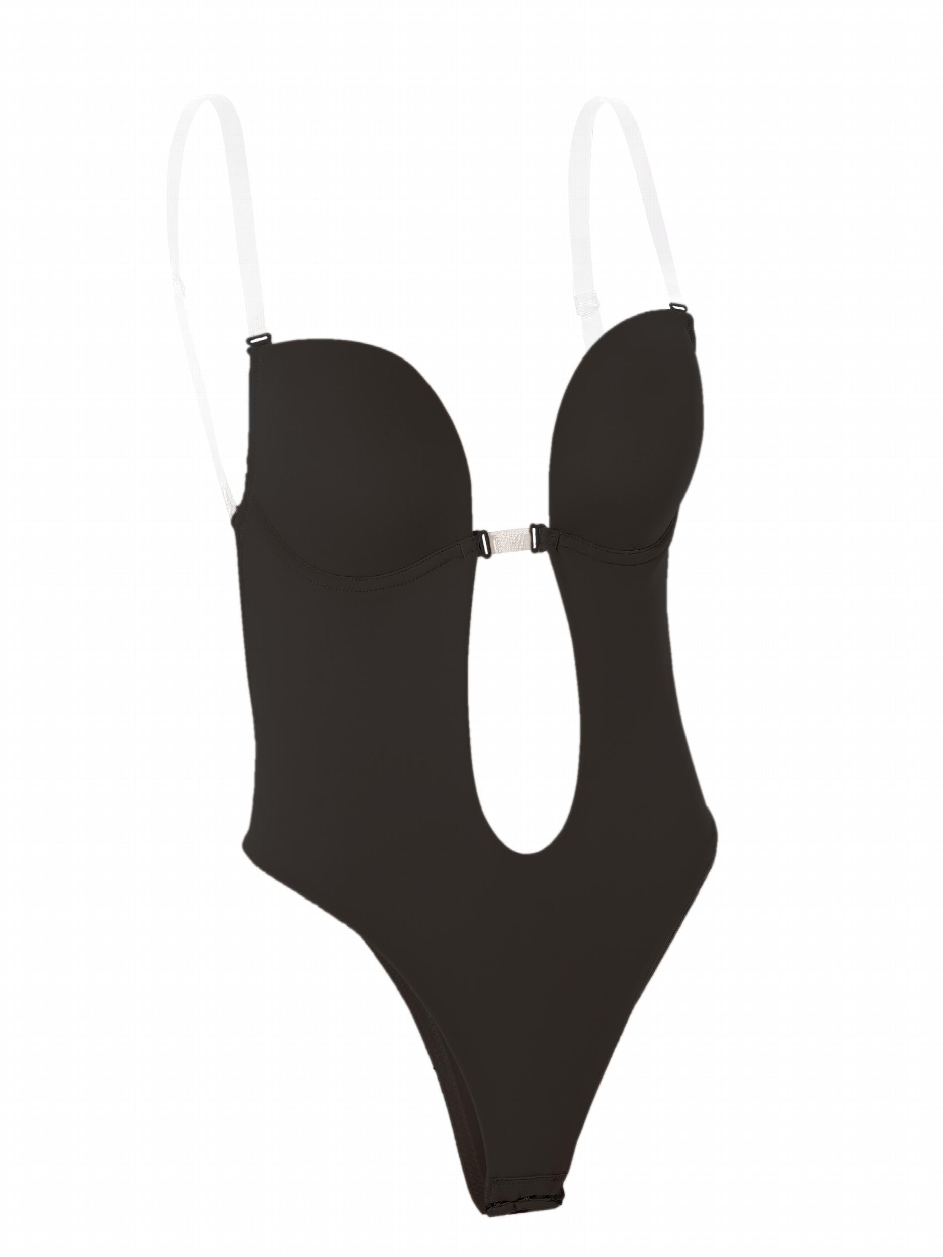 Sheer Straps Shaping Bodysuit Tummy Control Slimmer Slip Body Shaper
