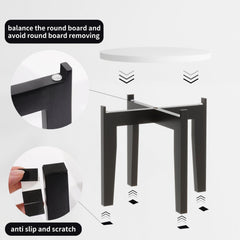 2-Pack Indoor Plant Stand Wood Mid-Century Modern Bamboo Plant Stool