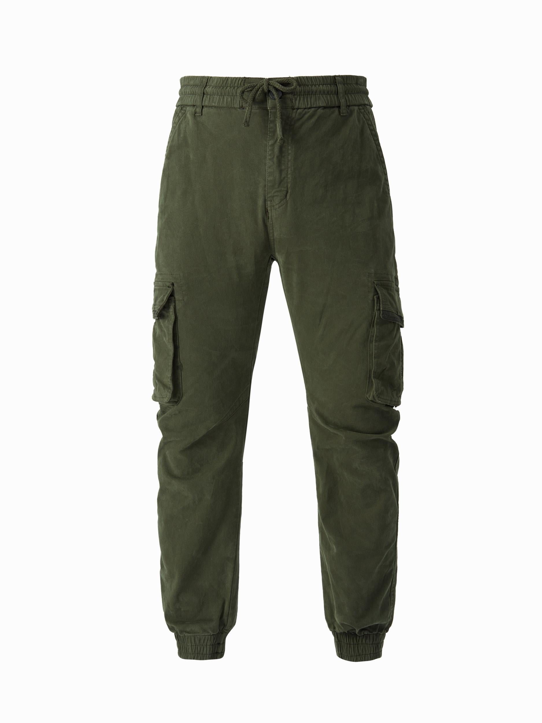Cotton Classic Flap Pockets Cargo Pants Men's Casual Techwear