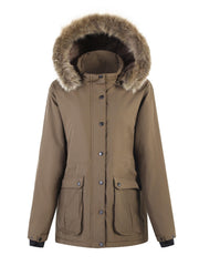 Detachable Hooded Outdoor Jacket Long Sleeves Casual Hiking Coat