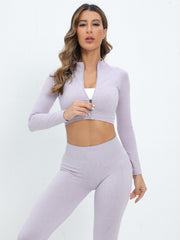 2pcs Seamless Yoga Sports Set Tops & Leggings Women's Activewear