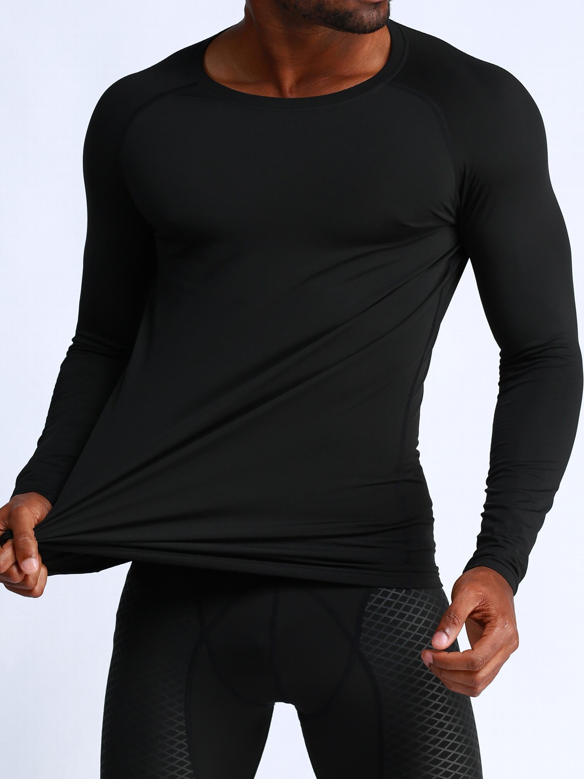 Winter Fleece Basketball Training T Shirt with Compression Sports Tights