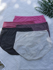 5 Pack Plus Size Panties Set Women's Solid Butt Lifting Briefs 5pcs