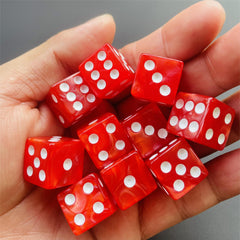 10pc Red Game Dice Set For Board Game Accessories