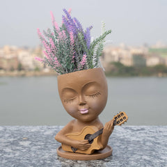 Resin Guitar Vase Kids Room Office Living Decor