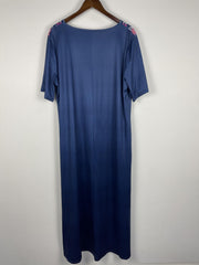 Boho Dress Women's Plus Floral Print V Neck Maxi Dress
