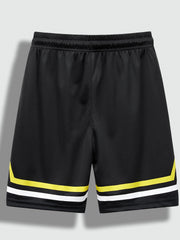 Boys Teen Casual Letter Graphic Print Drawstring Shorts