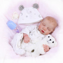 18 Inch Lifelike Baby Dolls Reborn Baby Dolls Weighted Soft Cloth Body Gift Set