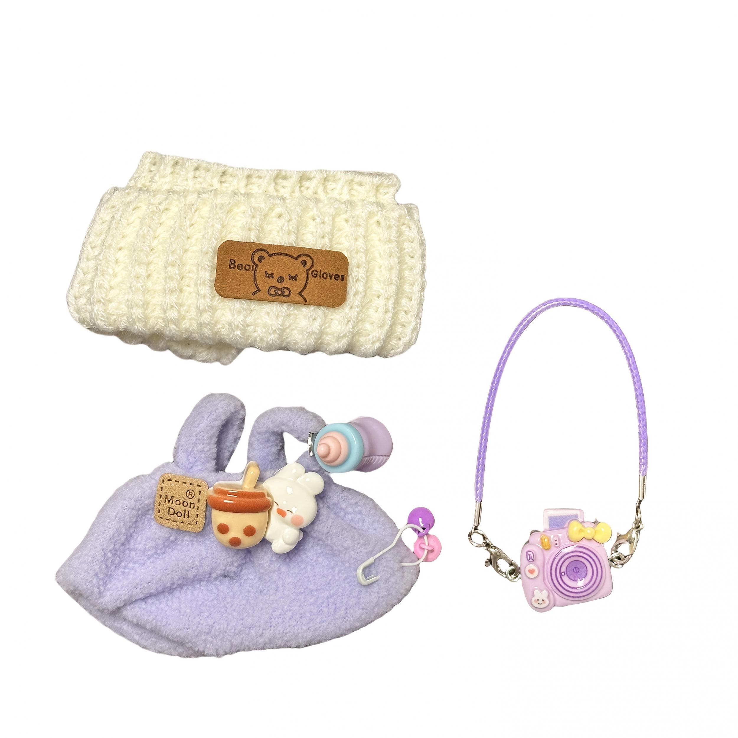 Handcrafted Crochet 3pcs Set Clothes for Labubu Doll