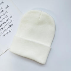 Winter Knitted Beanie Hat Unisex Solid Cap Warm Bonnet