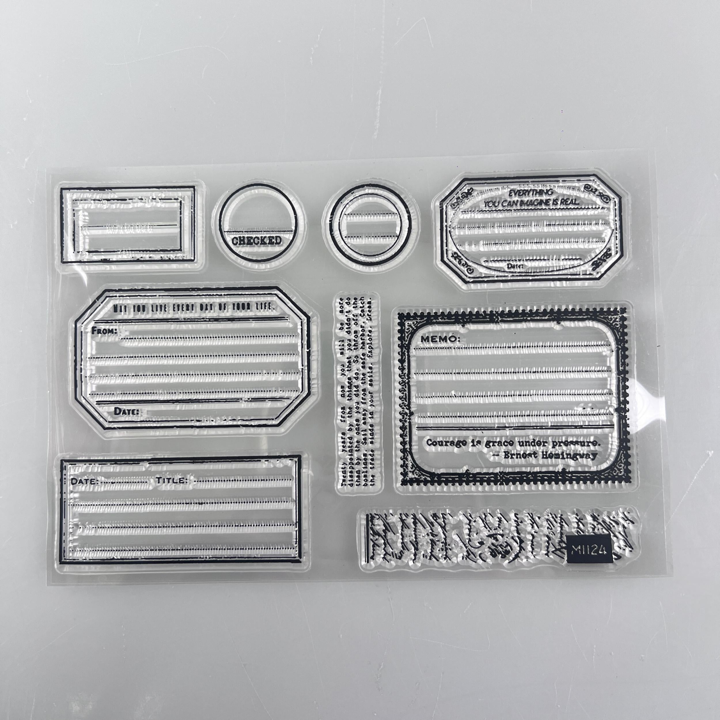 Label Stamps Stencils for DIY Scrapbook Decorative Craft Embossing