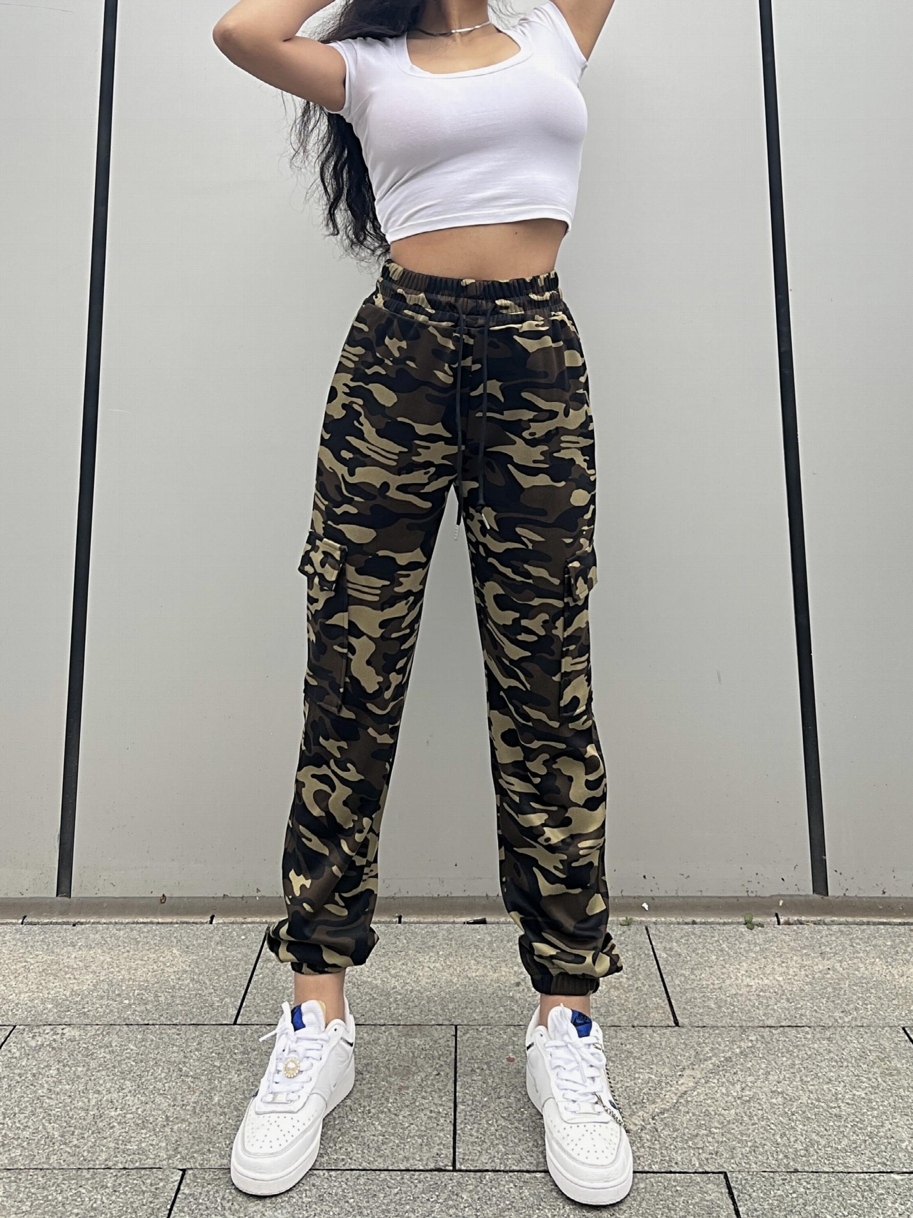Y2K Camo Print Cargo Pants Streetwear Casual Pants