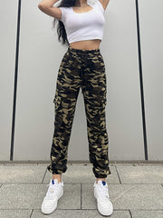 Y2K Camo Print Cargo Pants Streetwear Casual Pants