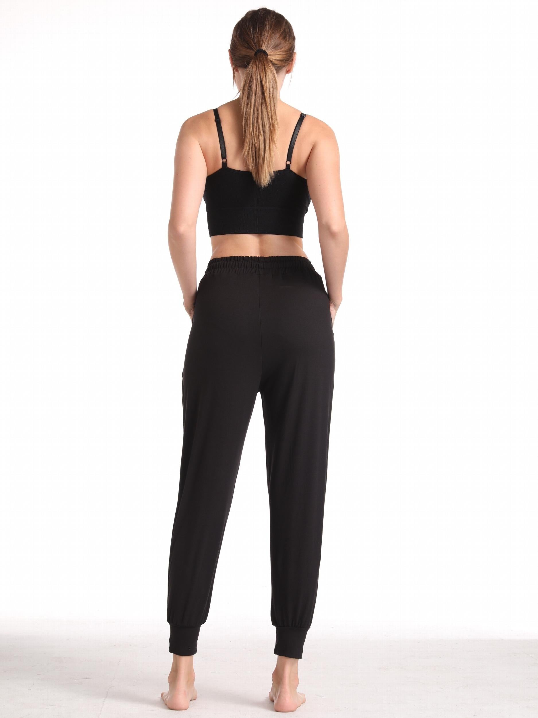 Women's Hollow Loose Yoga Running Trousers Breathable Sports Fitness Pants