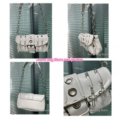 Y2K Girls Small Shoulder Bags Women PU Leather Crossbody Handbags