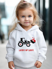 2pcs Heart Graphic Hoodies Pants Set Spring Fall Outfits