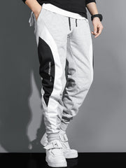 Men's Block Drawstring Sweatpants Pocket Casual Comfy Jogger Pants