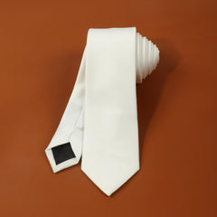 Solid Pearl Fine Stripe Tie Elegant Necktie for Men