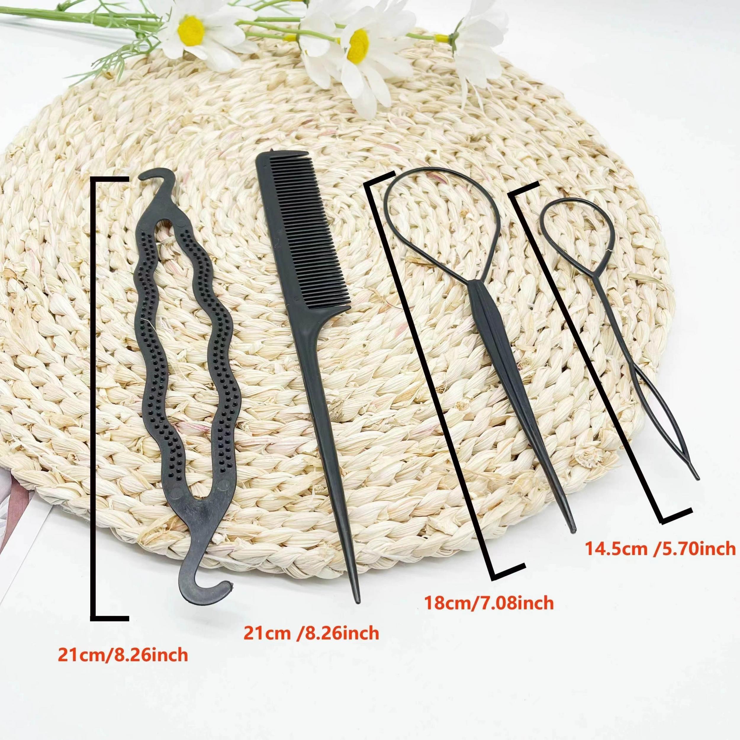 4pcs Hair Needle Comb Set Hair Braider Hairdressing Tool