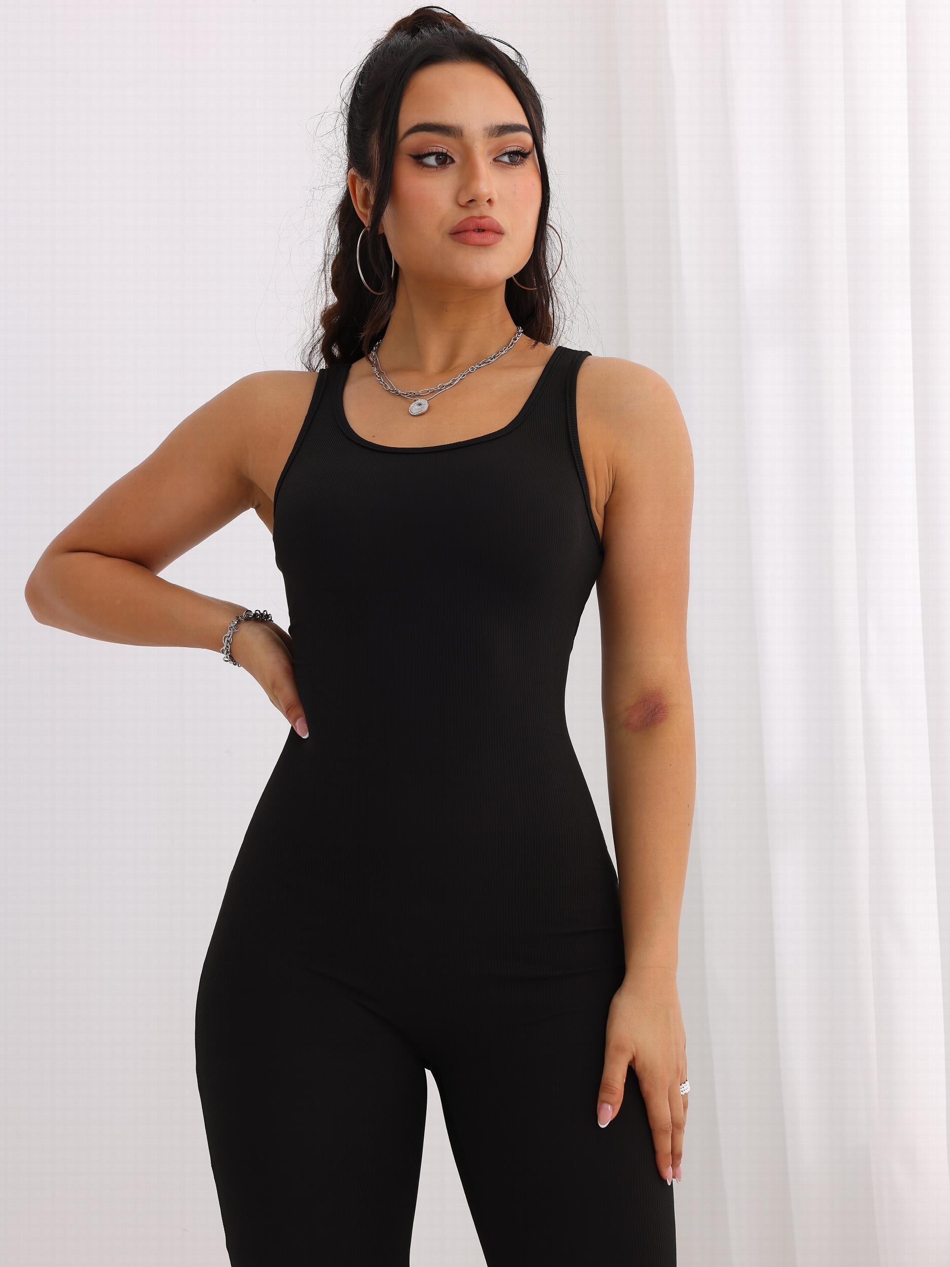 Yoga Sleeveless Jumpsuit Slim Fit Sexy Bodysuit Women's Activewear