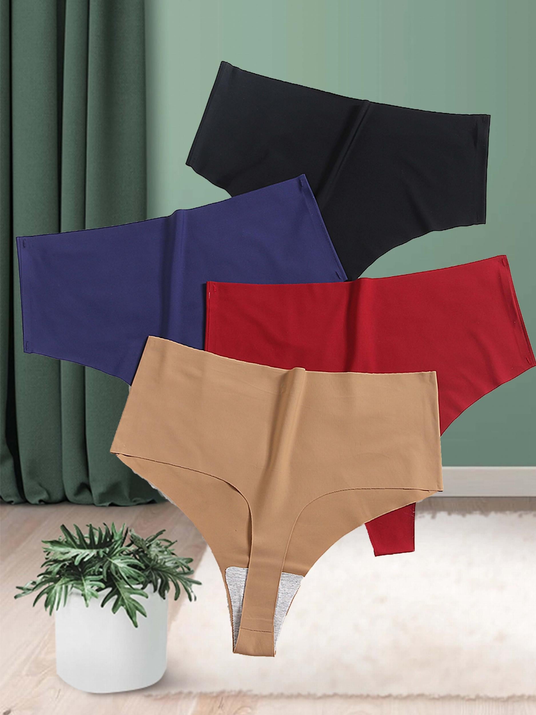 4pcs High Waist Seamless Sports Briefs Yoga Running Panties