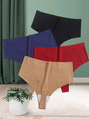 4pcs High Waist Seamless Sports Briefs Yoga Running Panties