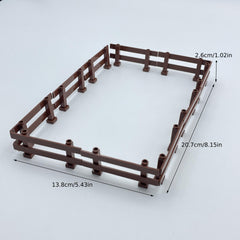 Wooden Fence Building Street View DIY Garden Decor Props Small Fence