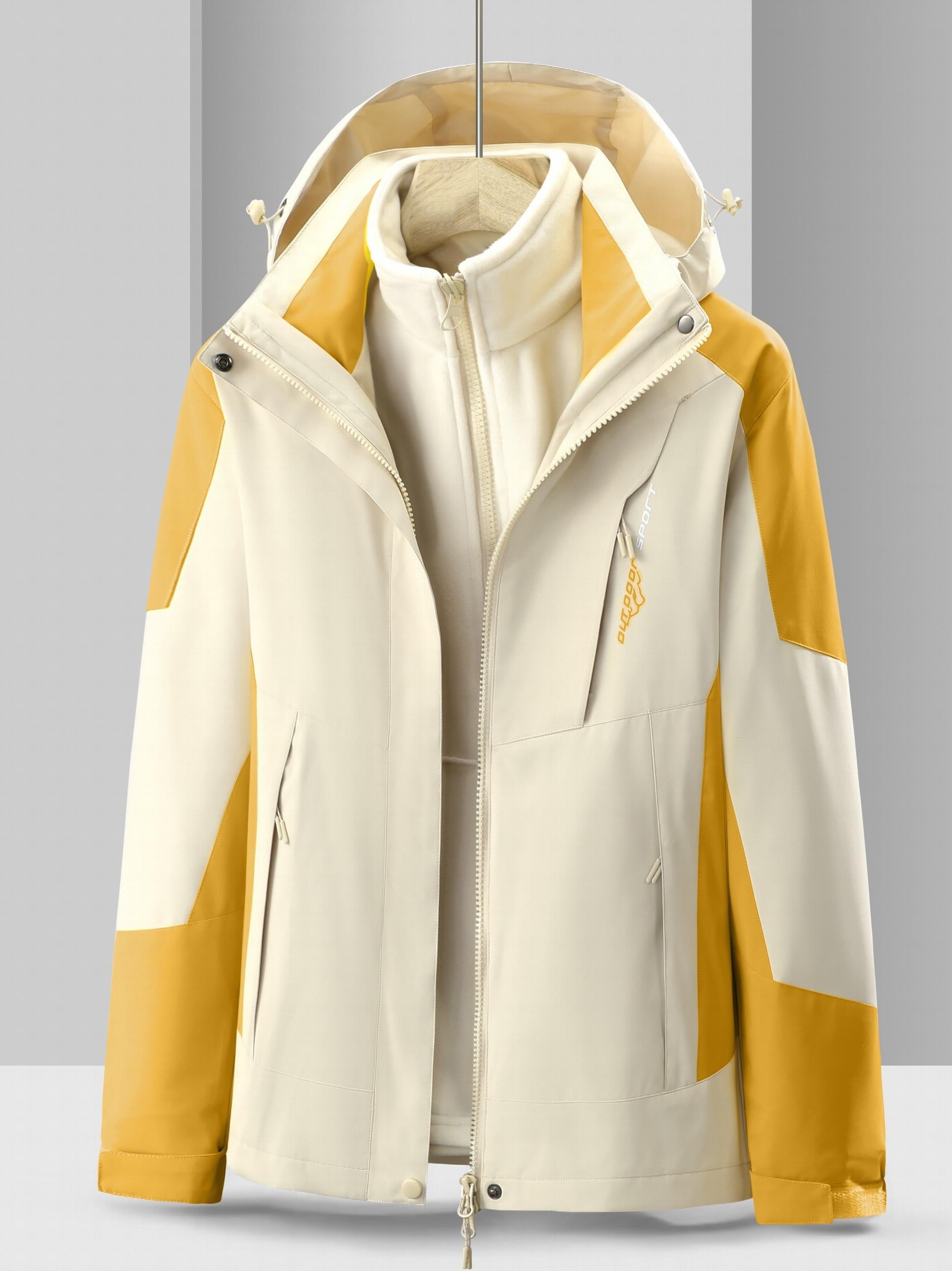 3 in 1 Block Punch Jacket Casual Waterproof Windproof Jacket