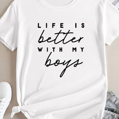 Short Sleeve Crew Neck Lounge Top