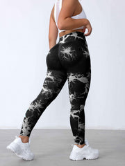 Tie Dye Butt Lifting Yoga Leggings High Stretch Sports Tight Pants