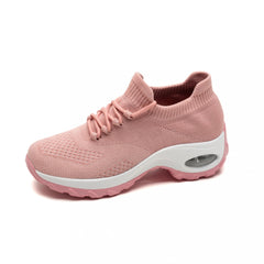 Women's Knit Chunky Sneakers Lace Up Shoes