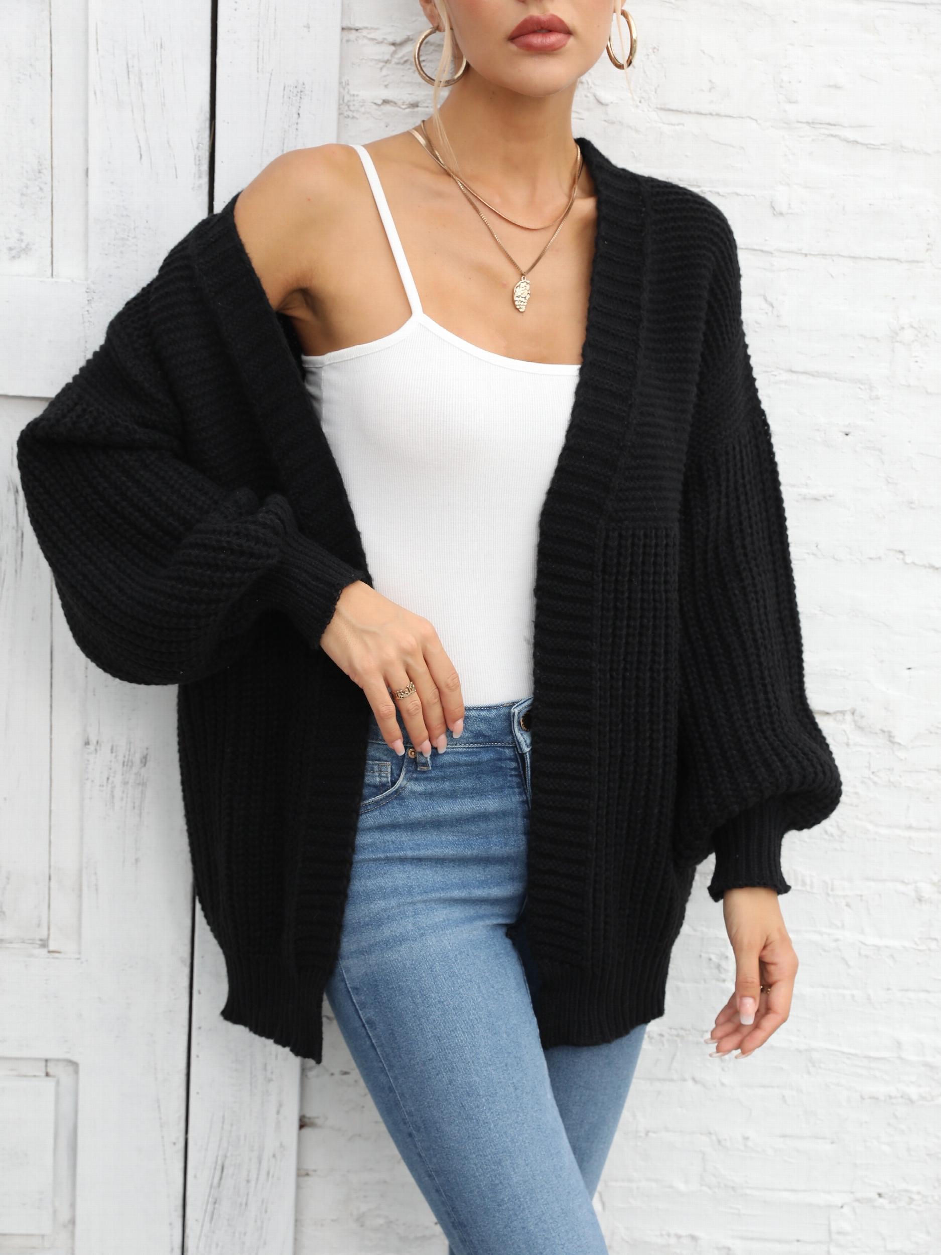 Casual Open Front Cardigan for Women