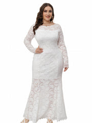 Floral Print Mesh Sleeve Maxi Dress Plus Size