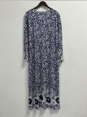 Women's Plus Size Boho Maxi Dress Long Sleeve Floral Print Loose Fit
