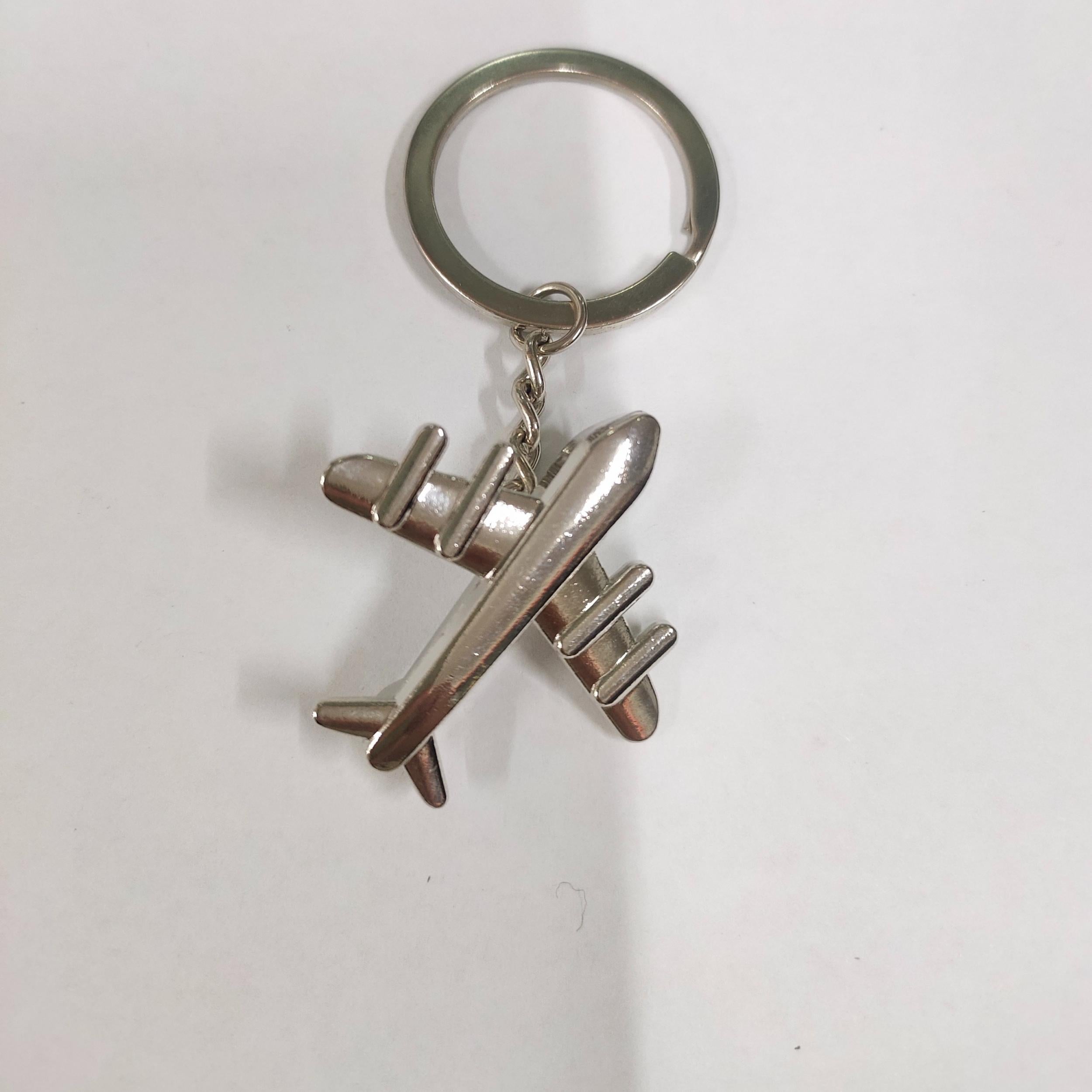 Metal Model Airplane Keychain Pendant Key Keyring