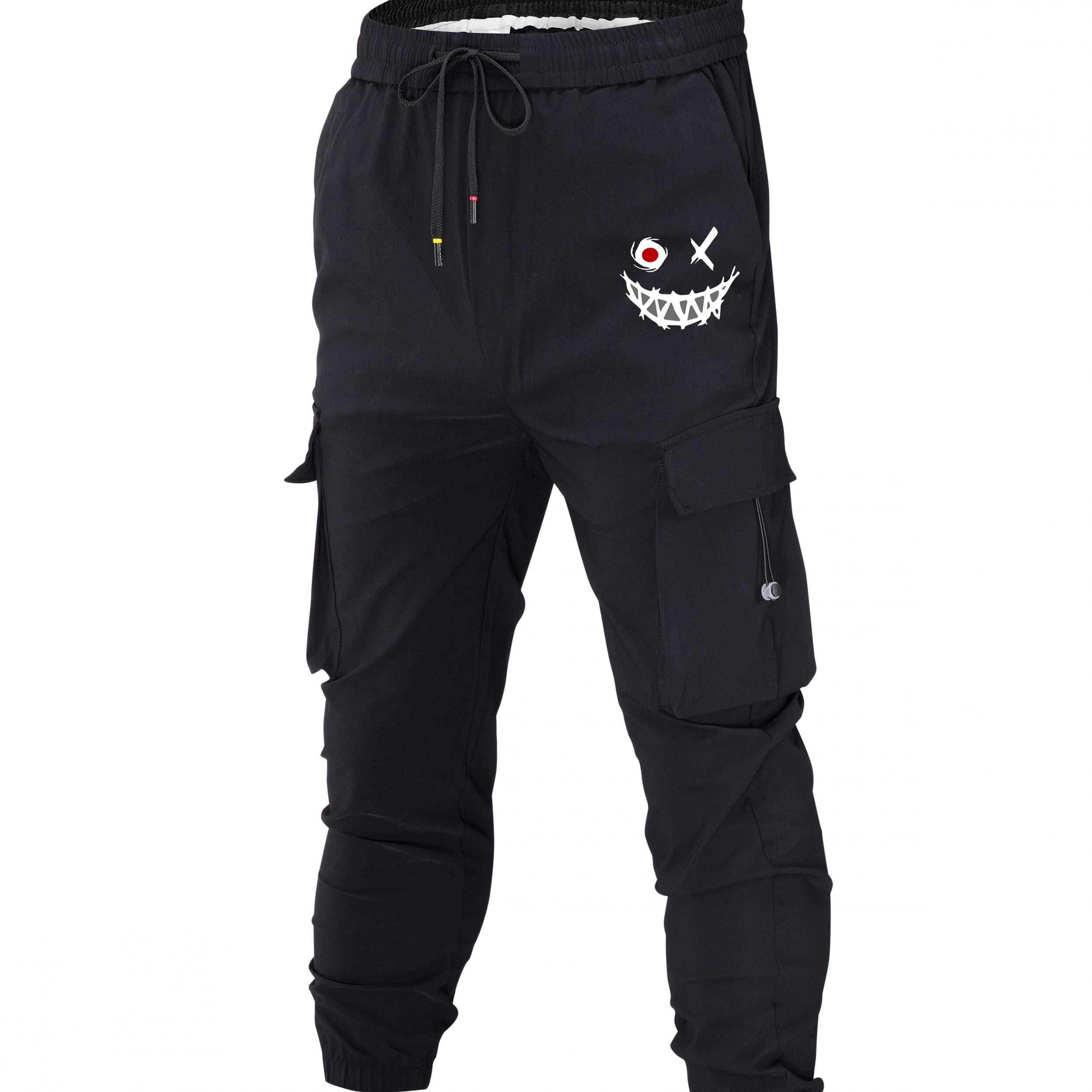 Grimace Men's Cargo Pants Drawstring Flap Pocket Joggers