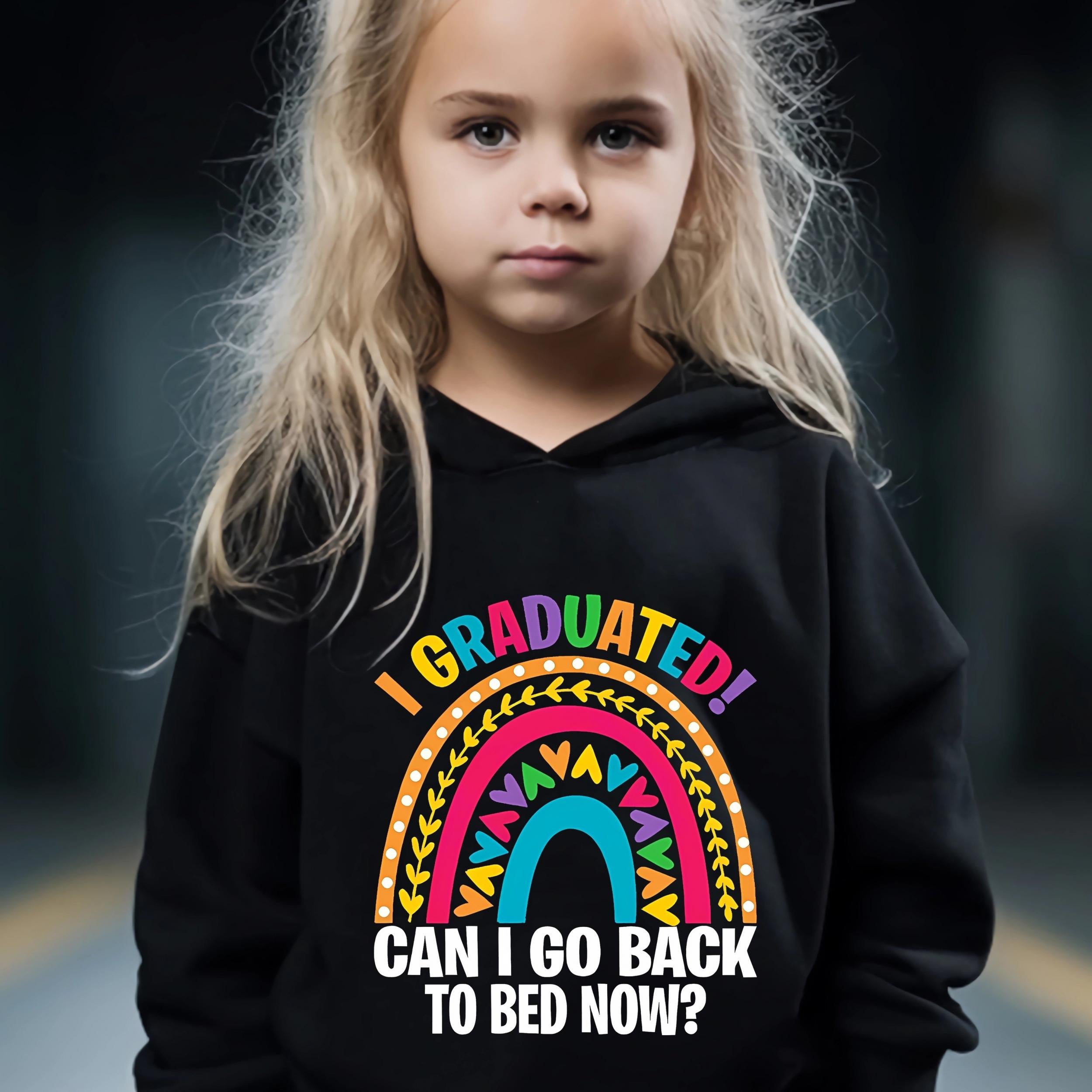 Girls Rainbow Hooded Sweatshirt & Sweatpants Set