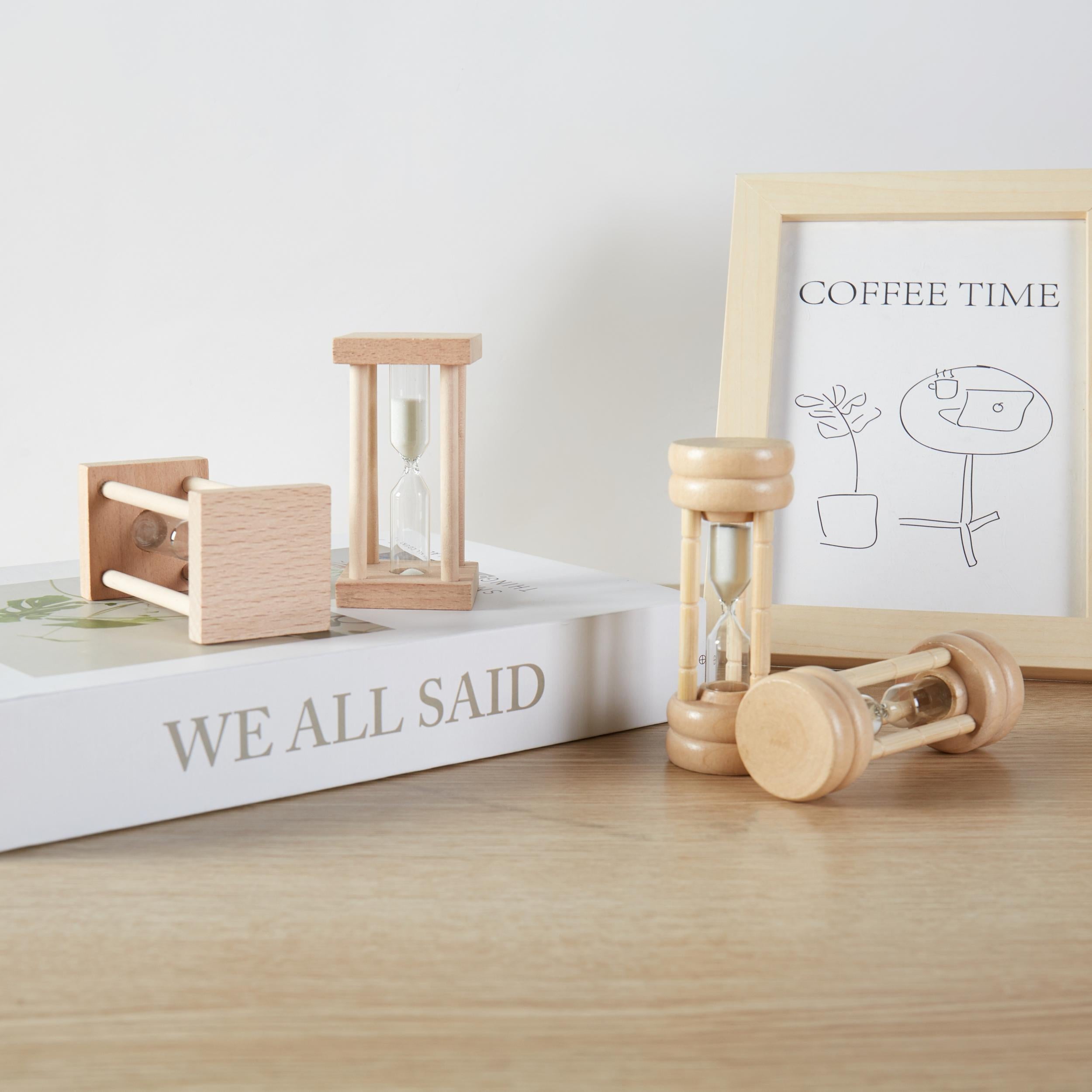 Wooden Retro Hourglass Timer for Time Management