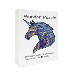 Colorful Horse Wooden Puzzle for Kids and Adults