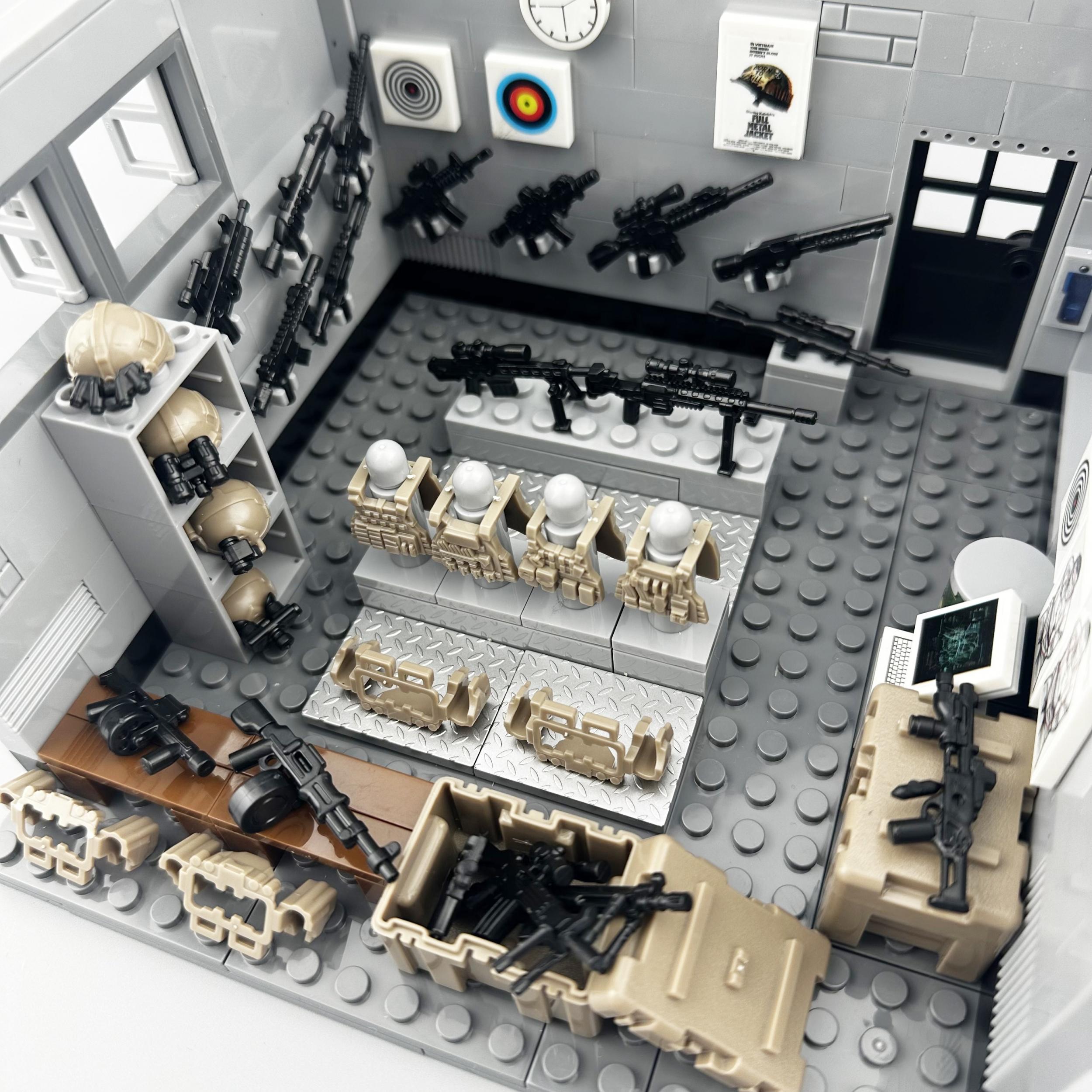 294pcs Military Building Blocks Set Creative Construction Toy for Kids Gray