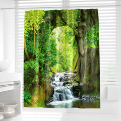 Stylish Forest Pattern Shower Curtain - Waterproof & Mildew Proof