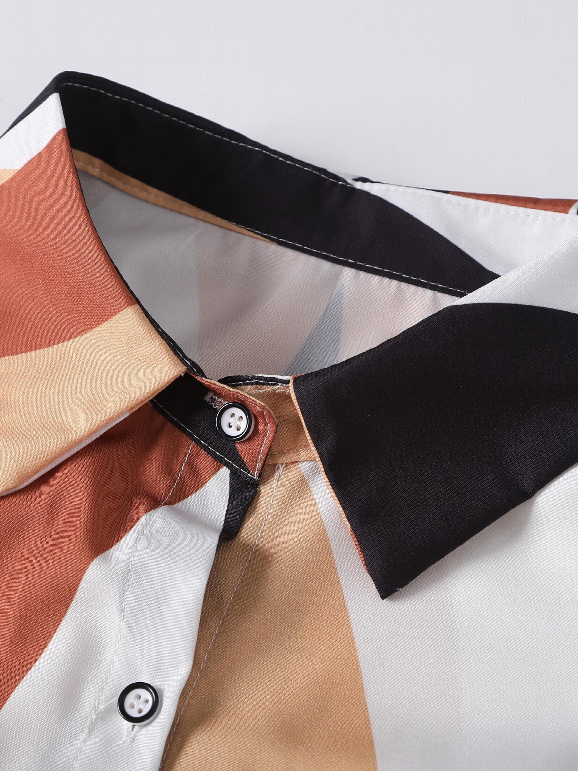 Colorblock Stripe Long Sleeve Shirt Dress