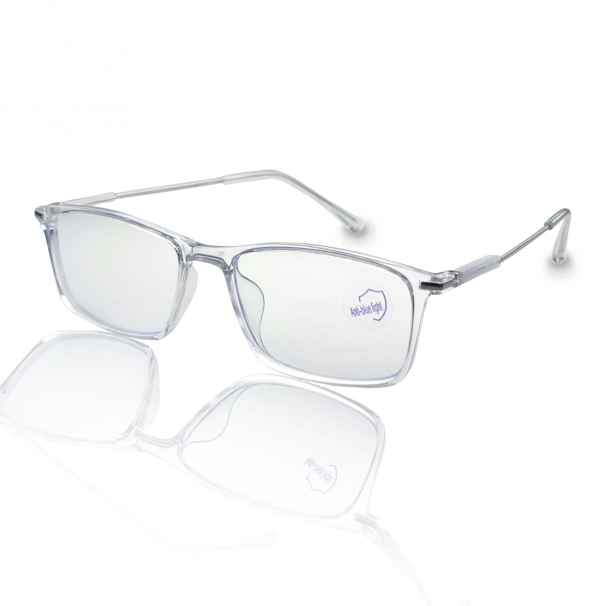 Men's Decorative Anti Light Reading Glasses with Pouch